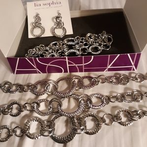 Lia Sophia Silver Jewelry Set